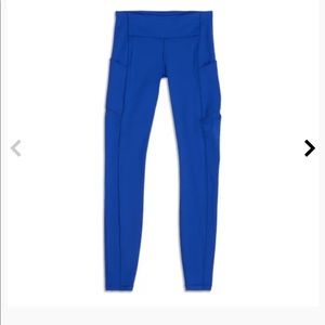 Blue Speed Up Mid Rise Legging lululemon size 4
